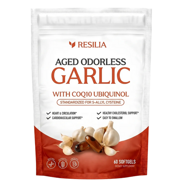 Resilia Aged Odorless Garlic with CoQ10 Ubiquinol