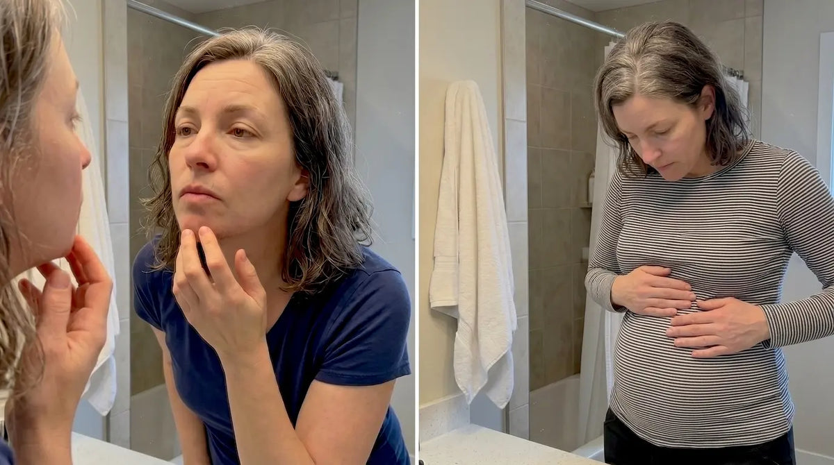 Una mujer de unos 50 años, natural, de cabeza y hombros
