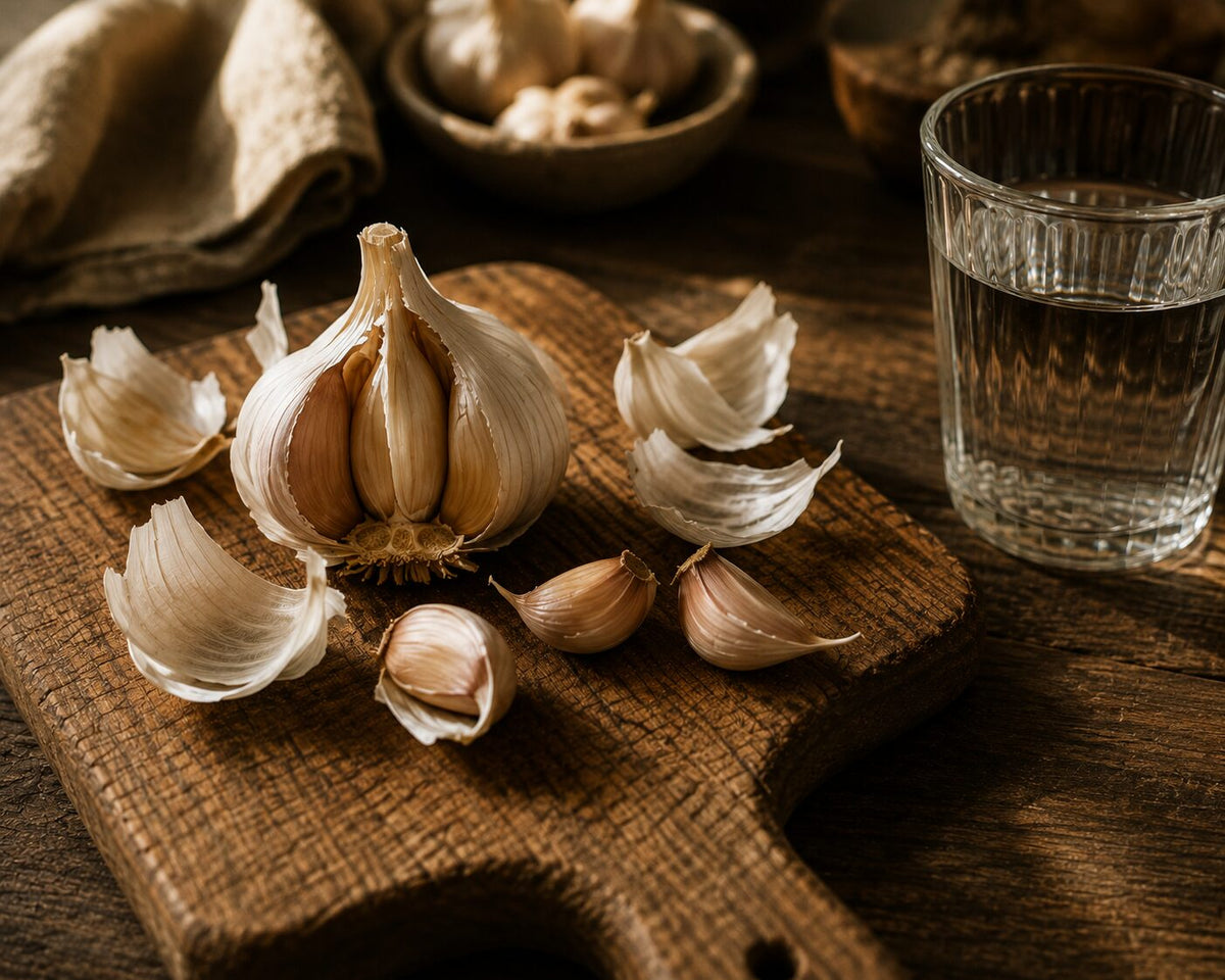 Raw garlic: strong on tradition, hard on the stomach.