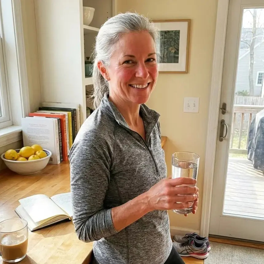 Femmes à la quarantaine utilisant une routine de bien-être naturel
