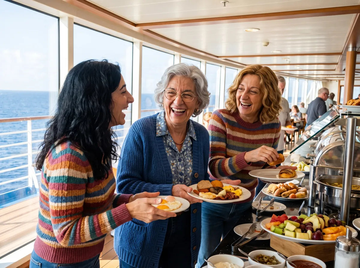 They traveled in groups, they were loud, and they ate more than anyone on the ship.